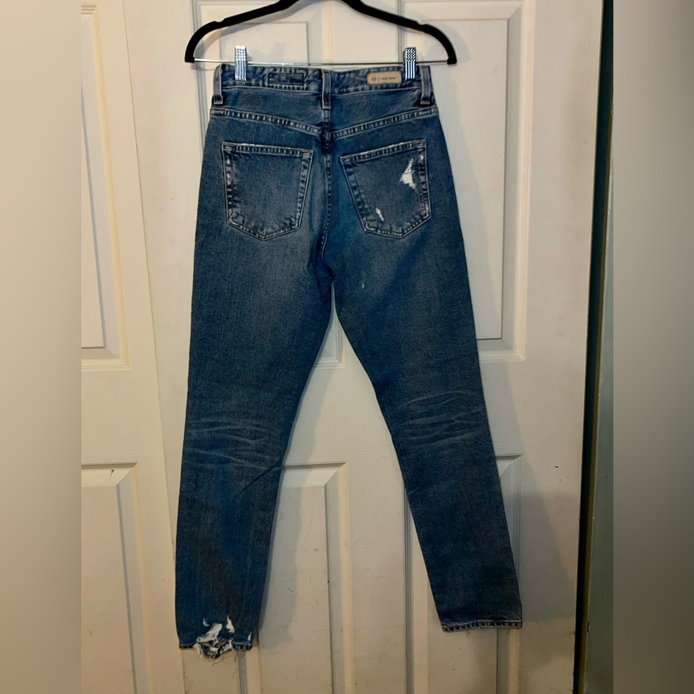 AG Alexxis Slim Jeans High Rise Vintage Wash Contour360 Raw Hem - Picture 7 of 9